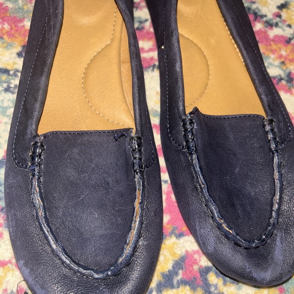 Sofft Kambray Loafer Navy Leather Slip On Shoes Size 10/42 Flat Comfy